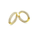 18k Gold Eternity Diamond Earrings 